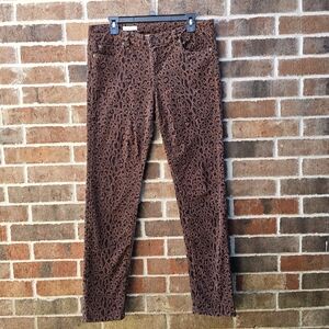 Kut from the Kloth Brown Animal Print Skinny Pants